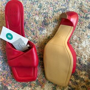 A New Day Women's Red Heeled Mules